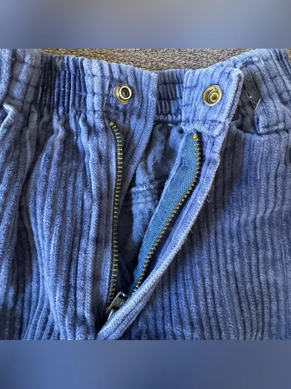 Vintage Gymboree Blue Corduroy Pull-On Pants Joggers Rainbow Tag Boy S/2T